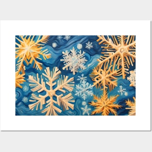 Snowflakes in van Gogh Style Posters and Art